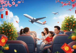 Vé máy bay Tết 2026 đoàn viên cùng gia đình