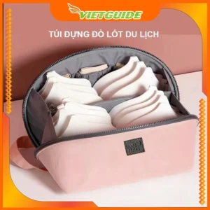 Túi Đựng Đồ Lót Du Lịch Cao Cấp – Đựng Áo Ngực, Quần Lót, Tất, Vớ Gấp Gọn, Chống Nước, Mở 180 Độ