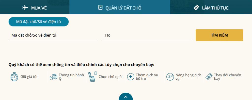 Kiểm tra vé máy bay Vietnam airlines thông qua App của hãng hoặc website