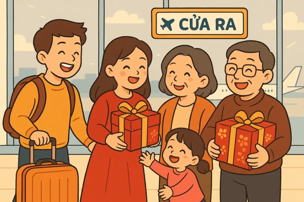 Hành khách mang hành lý về quê bằng máy bay dịp Tết 2026