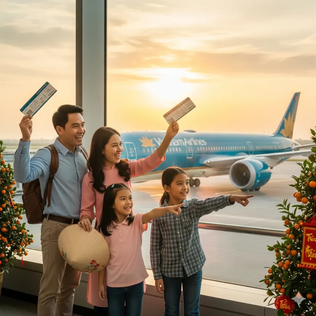 Khách hàng có thể đặt vé máy bay Tết 2026 Vietnam Airlines trực tiếp tại Mytrip.vn với thao tác nhanh chóng và hỗ trợ 24/7.