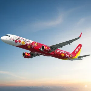 Máy bay Vietjet Air phục vụ hành khách dịp Tết 2026